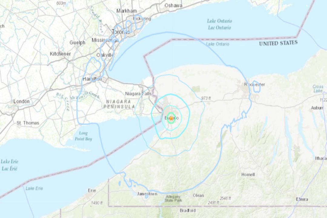 Buffalo, New York, Area Shaken by 3.8 Magnitude Earthquake