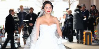 Selena Gomez spotted in wedding dress