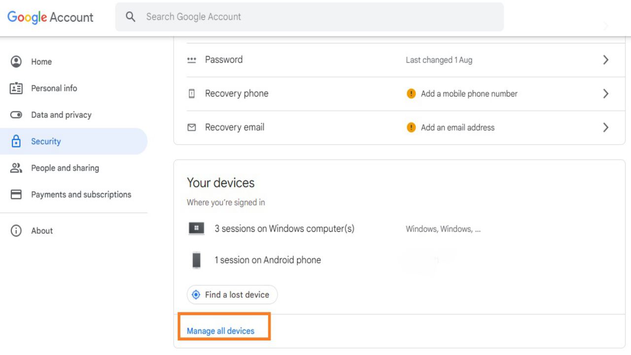 2 Best Ways to Remove Old Phone From Google Account_
