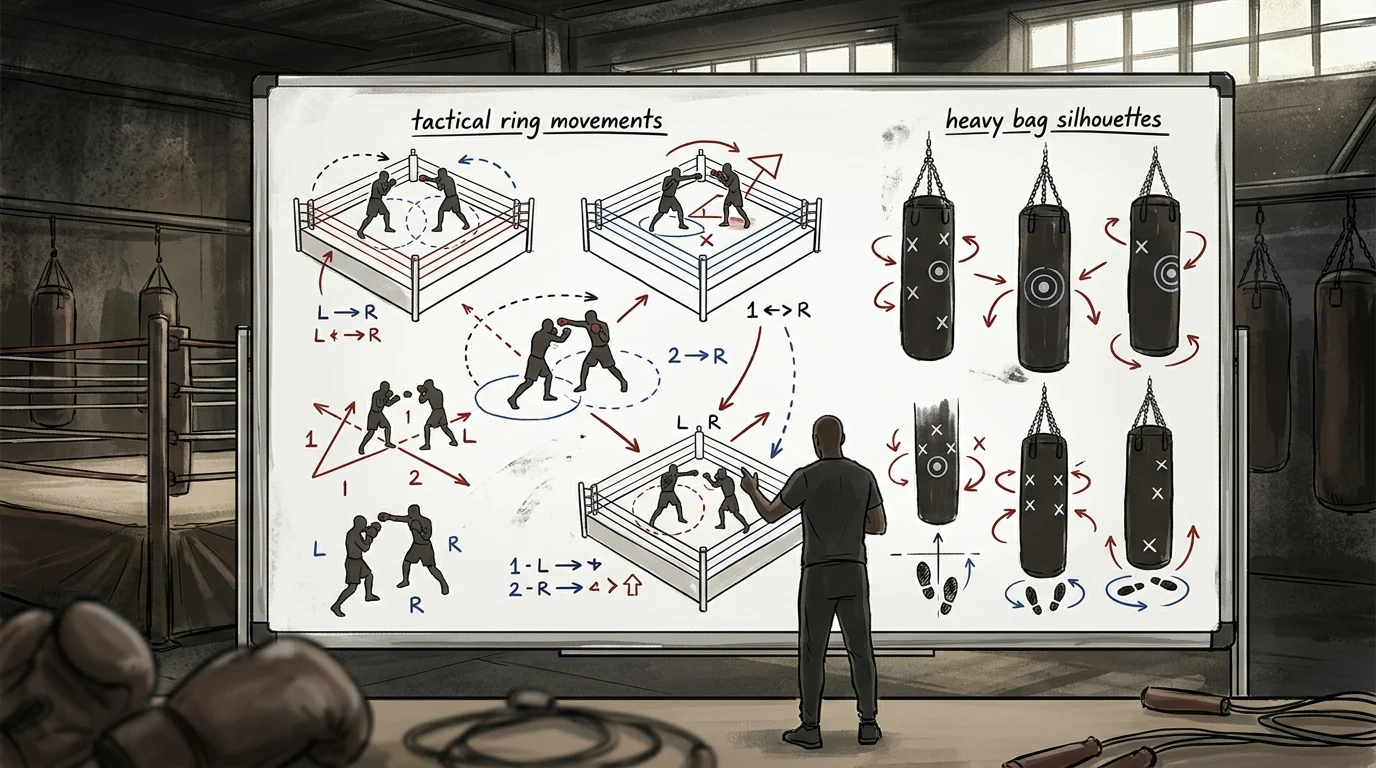A conceptual representation of boxing strategy and training tactics.