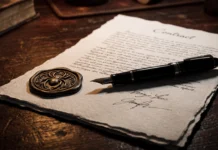 Lee Jae-wook Stars in Netflix K-Drama Dead-End Job Premiering October 30 Conceptual image of a pen on a contract with a spider seal
