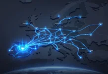 Five European Payment Groups Launch ENP to Unify Regional Systems A conceptual digital map of Europe showing connected financial nodes.