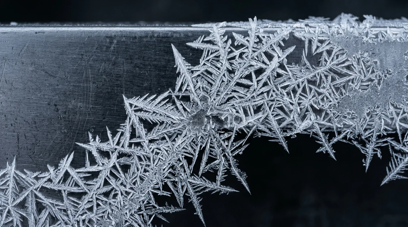 An abstract representation of a rapid freezing weather effect.