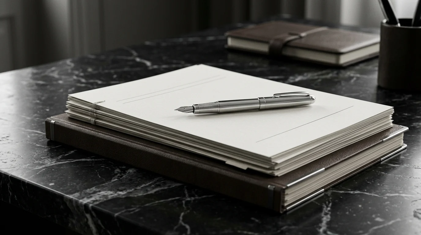 A minimalist conceptual shot representing a legal drama.