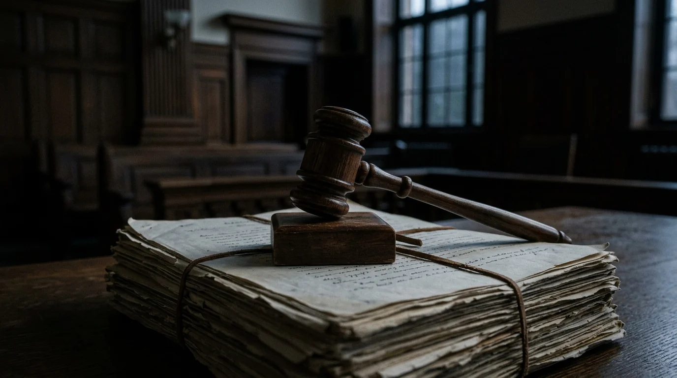 A gavel and legal papers symbolizing the court intervention.