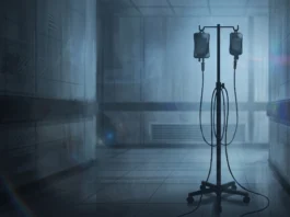 Christa Pike Remains on Ventilator After Botched Tennessee Execution A conceptual image representing a medical environment with an IV stand.