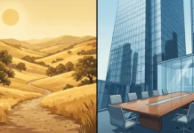 Netflix Debuts ‘East of Eden’ Limited Series Alongside HBO Max Legal Drama ‘War’ A conceptual visual representing the contrast between a period agricultural setting and a modern corporate environment.