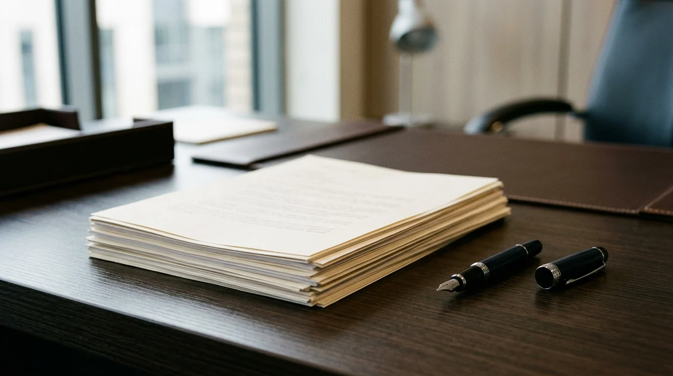 Official documents and a pen on a desk representing administrative appointments.
